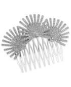 I.n.c. Silver-tone Crystal Starburst Hair Comb, Created For Macy's