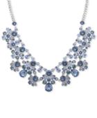 Givenchy Silver-tone Multi-crystal Statement Necklace