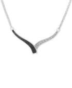 Diamond V Collar Necklace (1/4 Ct. T.w.) In Sterling Silver
