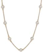 Giani Bernini Cubic Zirconia Bezel-set Statement Necklace In 18k Gold-plated Sterling Silver And Sterling Silver, Only At Macy's