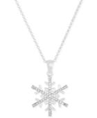 Victoria Townsend Diamond (1/4 Ct. T.w.) Snowflake Pendant Necklace In Sterling Silver