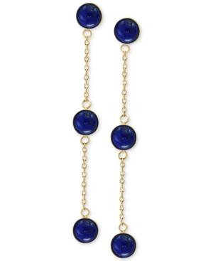 Effy Onyx (5mm) Triple Drop Earrings In 14k Gold (also In Jade & Lapis Lazuli)