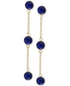Effy Onyx (5mm) Triple Drop Earrings In 14k Gold (also In Jade & Lapis Lazuli)