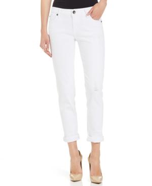 Kut From The Kloth Catherine Boyfriend Jeans, White Wash