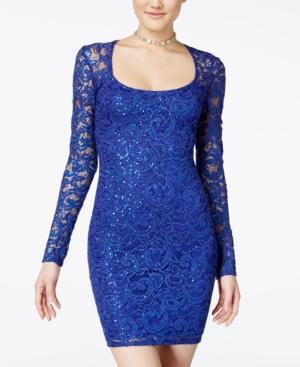 Jump Juniors' Glitter Lace Bodycon Dress