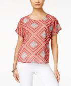 Style & Co. Printed Layered Top, Only At Macy's