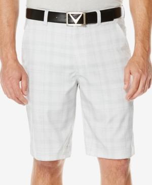 Callaway Men's Performance Plaid Flat-front Shorts