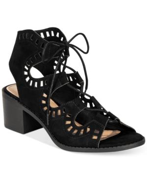 Esprit Lotus Block-heel Lace-up Sandals