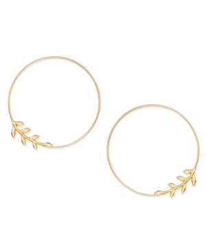 Essentials Large Silver Plated Vine Endless Wire Hoop Earrings