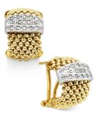 Diamond Wrap-look Earrings (1/5 Ct. T.w.) In 14k Gold-plated Sterling Silver