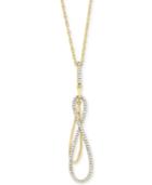 Wrapped In Love Diamond Double Infinity Pendant Necklace (1/6 Ct. T.w.) In 14k Gold, Created For Macy's