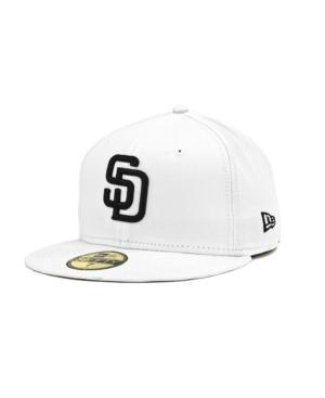 New Era San Diego Padres Mlb White And Black 59fifty Cap