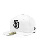 New Era San Diego Padres Mlb White And Black 59fifty Cap