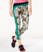 Energie Active Juniors' Domino Printed Contrast Capri Leggings