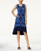 Style & Co Petite Printed High-low Dress, Created For Macy's