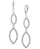 Inc International Concepts Silver-tone Pave Double Drop Earrings, Only At Macy's