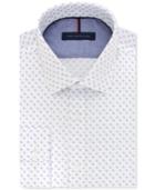 Tommy Hilfiger Men's Slim Fit Blue Print Dress Shirt