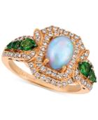 Le Vian Opal (5/8 Ct. T.w.), Diamond (1/2 Ct. T.w.) And Diopside (3/8 Ct. T.w.) Ring In 14k Rose Gold