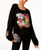Inc International Concepts Embroidered Sweatshirt, Created For Macy's