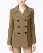 Calvin Klein Petite Wool-cashmere-blend Peacoat, Only At Macy's