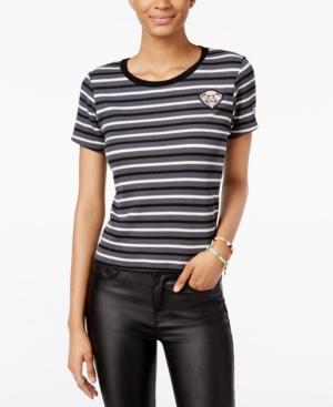 Gypsies & Moondust Juniors' Striped Patch T-shirt