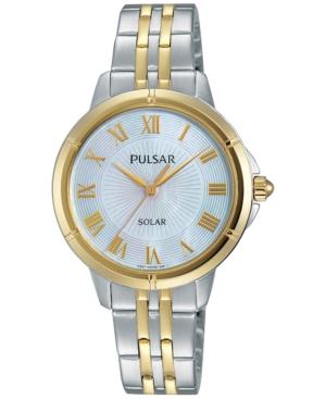 Pulsar Women's Solar Dress Two-tone Stainless Steel Bracelet Watch 31mm Py5006