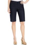 Jm Collection Denim Twill Bermuda Shorts