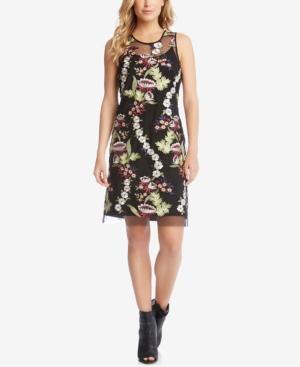 Karen Kane Embroidered Fit & Flare Dress