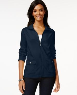Karen Scott Petite Long-sleeve Jacket, Only At Macy's