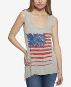 Jessica Simpson Open-back Graphic Tank Top