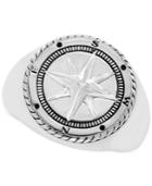 Effy Men's Compass Ring In Sterling Silver
