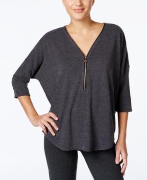 Calvin Klein Performance Half-zip Drop-shoulder Top