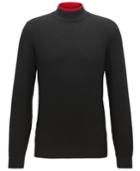 Boss Men's Slim-fit Turtleneck Virgin Wool Sweater