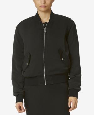 Avec Les Filles Collarless Bomber Jacket