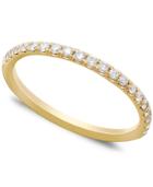 Pave Diamond Band Ring In 14k White Or Yellow Gold (1/4 Ct. T.w.)
