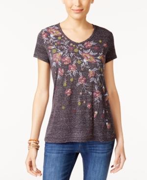 Style & Co Puff-printed Graphic T-shirt, Created For Macy's