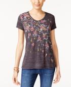 Style & Co Puff-printed Graphic T-shirt, Created For Macy's
