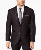 Kenneth Cole Reaction Men's Slim-fit Stretch Black Jacquard Dinner Jacket