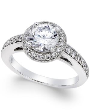 Certified Diamond Engagement Ring (1-5/8 Ct. T.w.) In 18k White Gold