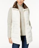 Charter Club Quilted Faux-fur-trim Vest, Created For Macy's