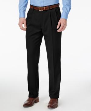 Louis Raphael Men's Straight-fit Double-pleated Dress Pants