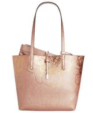 Calvin Klein 2-in-1 Floral Applique Medium Tote