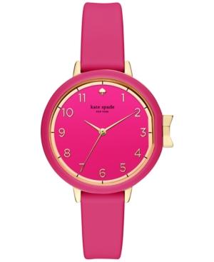 Kate Spade New York Women's Park Row Bougainvillea Pink Silicone Strap Watch 34mm Ksw1311