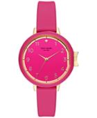 Kate Spade New York Women's Park Row Bougainvillea Pink Silicone Strap Watch 34mm Ksw1311