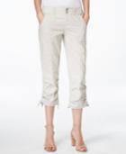 Inc International Concepts Petite Ruched-leg Cargo Capri Pants, Only At Macy's