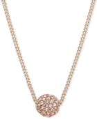 Givenchy Gold-tone Pave Fireball Pendant Necklace, 16 + 2 Extender