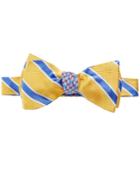 Brooks Brothers Men's Reversible Stripe/panama Hat To-tie Bow Tie