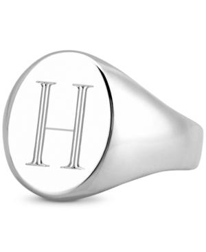 Sarah Chloe Initial Signet Ring In Sterling Silver