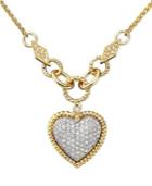 D'oro By Effy Diamond Pave Diamond Heart Pendant (3/4 Ct. T.w.) In 14k Gold And 14k White Gold