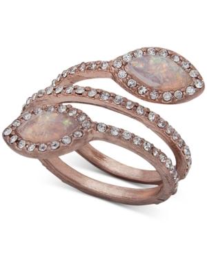 Lonna & Lilly Pave & Stone Spiral Ring